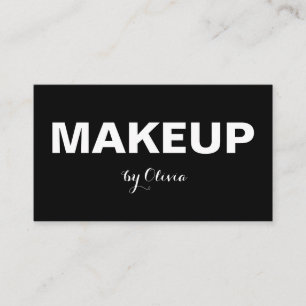 Visite Artiste maquillage Moderne Noir Blanc Carte de vis