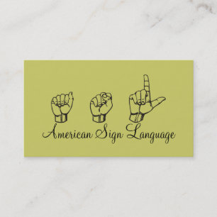 Visite ASL, Langue des Signes, Traducteur, Carte de Visit