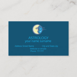 Visite Astrologie zodiaque Lune et étoiles Carte de visit