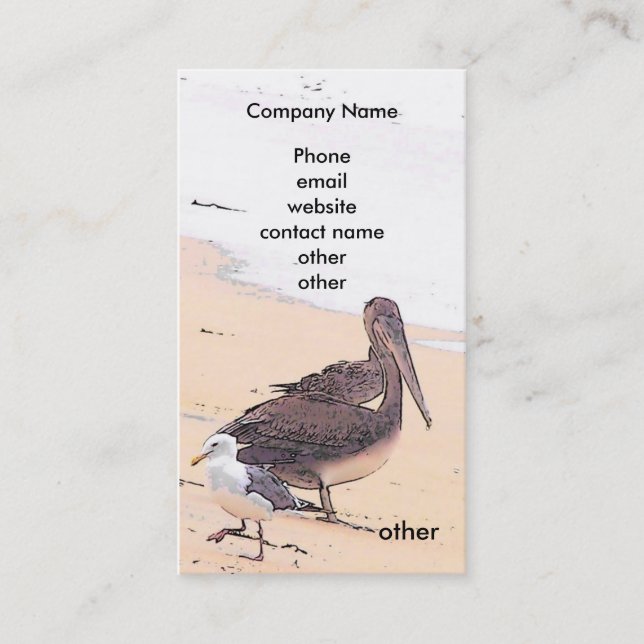 Visite Autobus de pélican/plage. Carte (Devant)