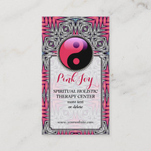 Visite Aztec Rose Joy YinYang New Age Yoga Carte de visit