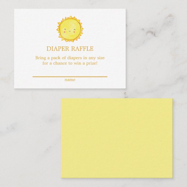 Visite Baby shower de la carte de fermeture à rabat Sunsh (Devant / Derrière)