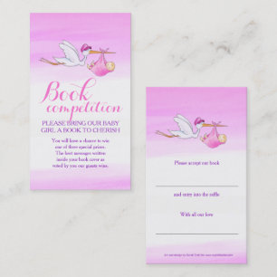 Visite Baby shower livre compétition fille carte d'art de