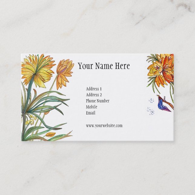 Visite Beau jardin de carte de fleurs (Devant)