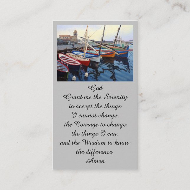 Visite Belle carte de bateaux rouges oranges bleus verts (Devant)