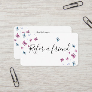 Visite Belle carte de référence pour papillon rose et ble