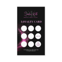 Black Neon Rose Beauty Salon QR Code Carte de fidé