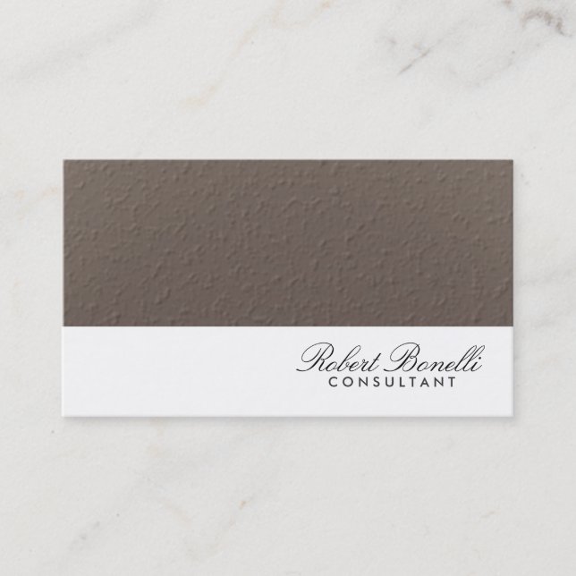 Visite Blanc Beige Plaque Moderne Consultant Carte de vis (Devant)