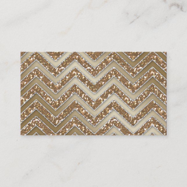 Visite Blanc d'or d'étincelle de Chevron de carte de (Devant)