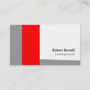 Visite Blanc Rouge Plain moderne Consultant Carte de visi