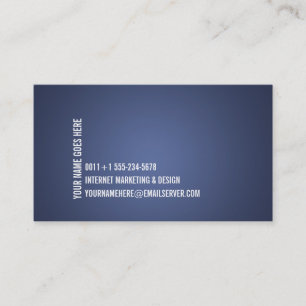 Visite Bleu à haute impression minimaliste de carte de