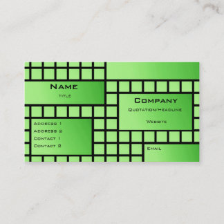 Visite Blocs funky Carte de visite, Vert clair