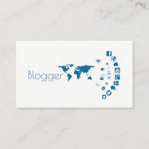 Visite Blogueuse, Médias Sociaux, Suivez-Moi Carte de vis