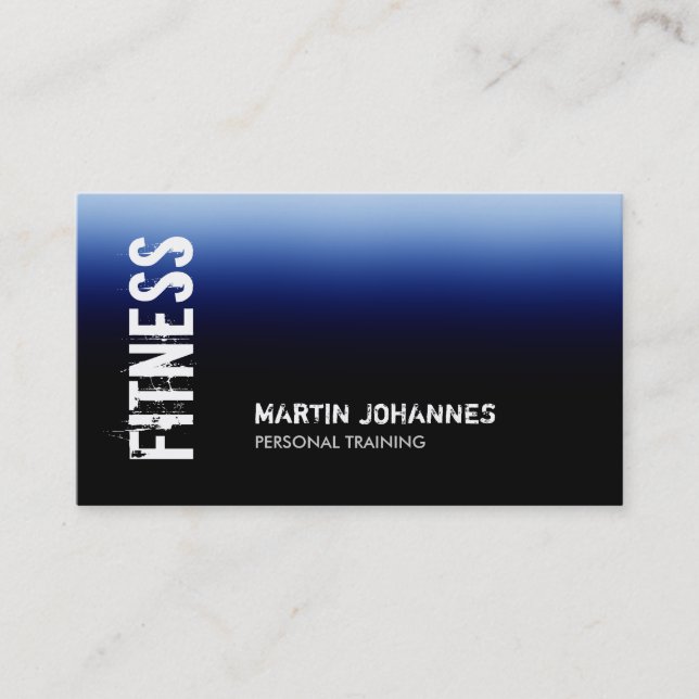 Visite Blue Black Fitness Personal Trainer Carte de visit (Devant)