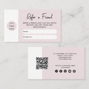 Visite Blush Pink Business Recommander Une Carte De Référ