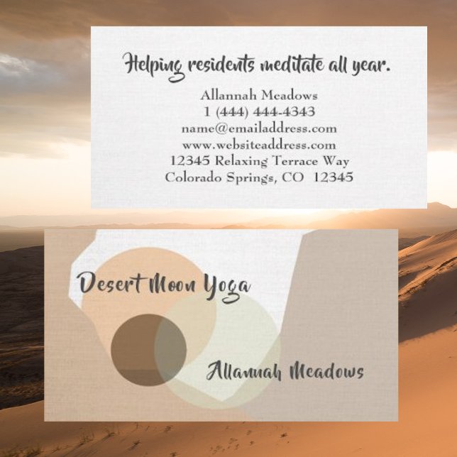 Visite Boho minimal Yoga & Wellness Enseignant Carte de v (Créateur téléchargé)