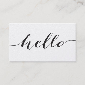 Visite Bonjour carte de visite, papier pearlized