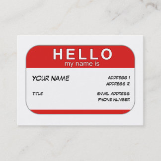 Visite Bonjour mon nom est carte de profil