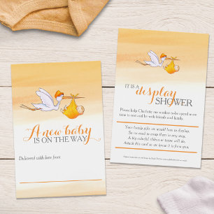 Visite Bouilloire avec cartes d'affichage de douche bébé