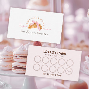 Visite Boulangerie Carte de fidélité Pain Croissant Rose