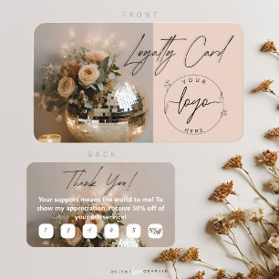 Visite Boule Disco Boho Florals Carte de fidélité