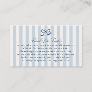 Visite Bow bleu & Stripes Livres pour bébé Carte de boîti