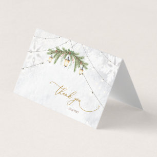 Visite Branches d'hiver Lantern Carte de remerciements de