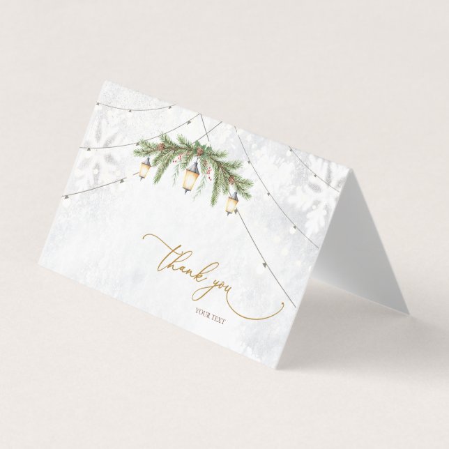 Visite Branches d'hiver Lantern Carte de remerciements de (Devant)