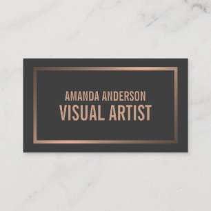 Visite Bronze minimaliste simple et élégant  Carte de v
