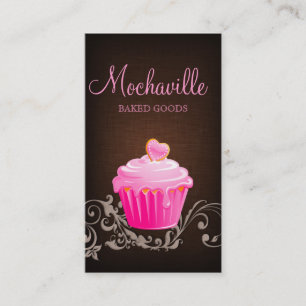 Visite Brun 2 de toile de petit gâteau de carte de visit