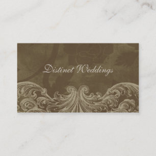Visite Brun antique de wedding planner de roses de carte