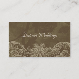 Visite Brun antique de wedding planner de roses de carte
