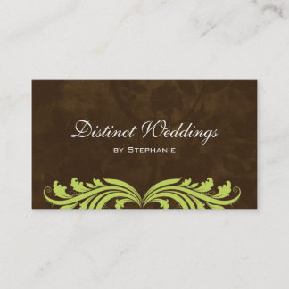 Visite Brun rose de wedding planner d'antiquité de carte