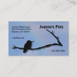 Visite Bus. Carte - Silhouette de colibri