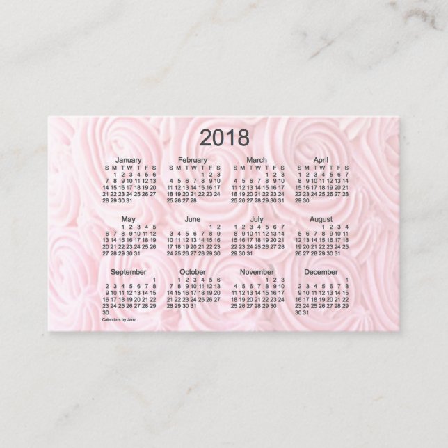 Visite Calendrier rose du givrage 2018 par la carte de (Devant)