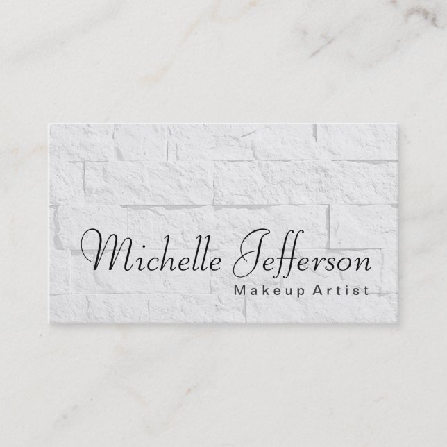 Visite Calligraphie Maquillage Artiste Mur Carte de visit (Devant)
