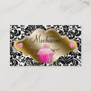 Visite Caramel de rose de petit gâteau de carte de visit