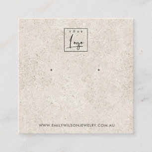 VISITE CARRÉ CARTE D'AFFICHAGE DE L'ÉTUDE DE STUCCO BLANC RUST