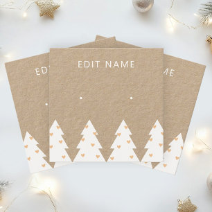 Visite Carré Carte d'affichage de l'oreille de Noël