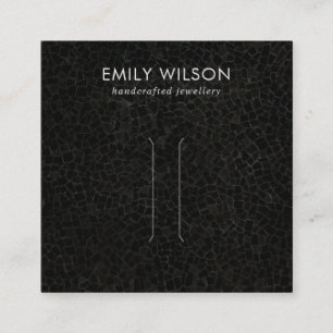 VISITE CARRÉ CARTE D'AFFICHAGE DU TITRE DE MOSAÏQUE NOIR