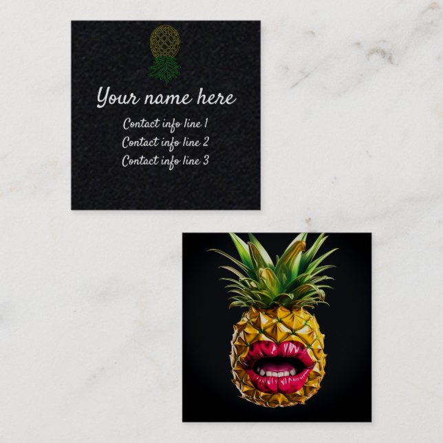 Visite Carré Carte d'appel de l'ananas Swinger (Devant / Derrière)