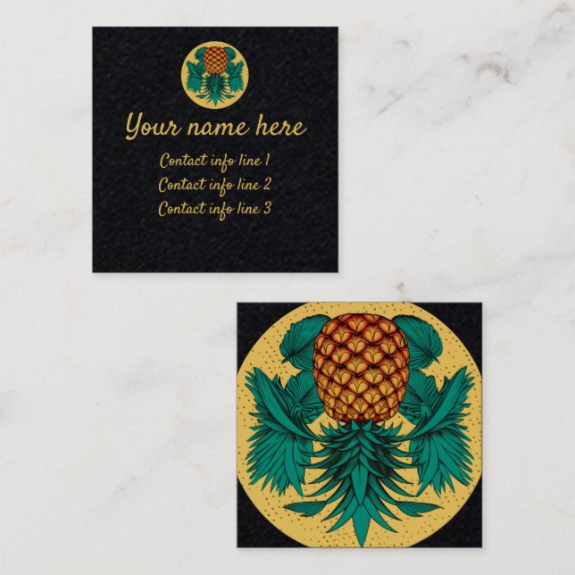 Visite Carré Carte d'appel de l'ananas Swinger (Devant / Derrière)