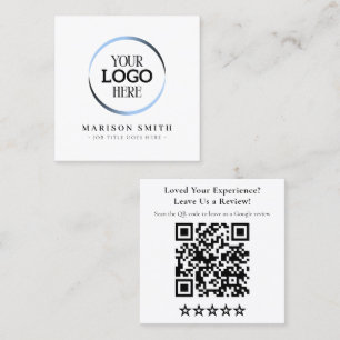 Visite Carré Carte de code QR de critiques d'entreprise moderne