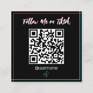 Visite Carré Carte de code QR des médias sociaux personnels Fol