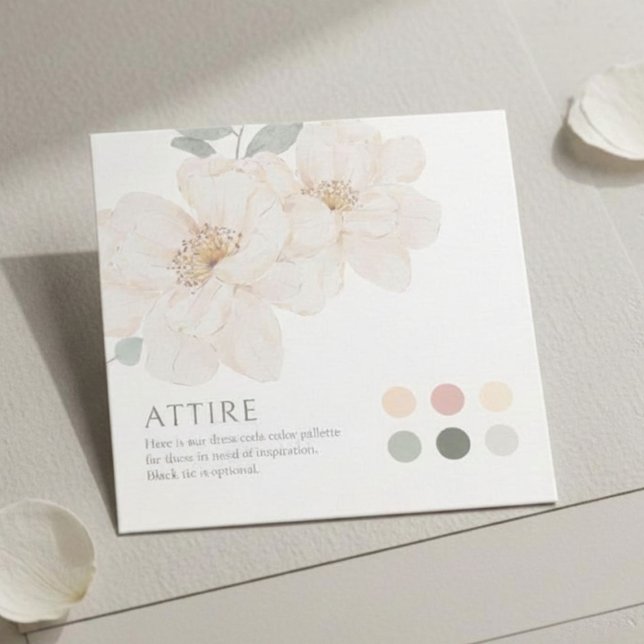 Visite Carré Carte de code vestimentaire de mariage à points de (Créateur téléchargé)
