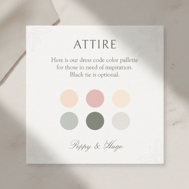 Visite Carré Carte de code vestimentaire de mariage à points de (Créateur téléchargé)