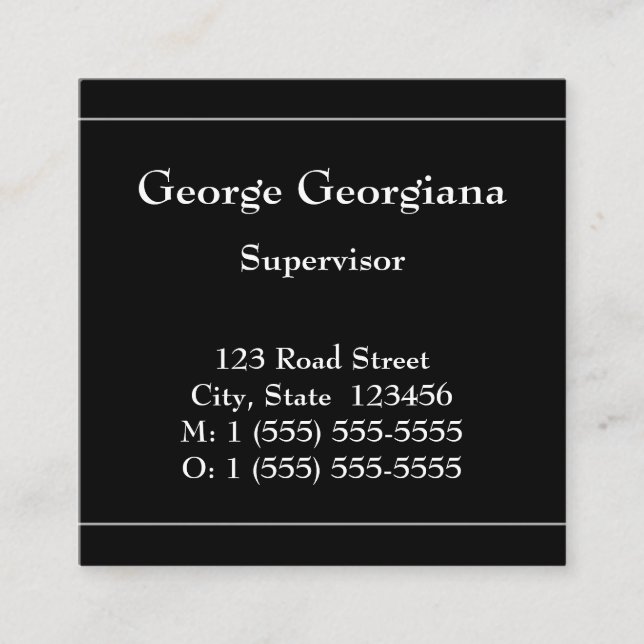 Visite Carré Carte de profil professionnelle de base (Devant)