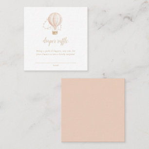 Visite Carré Carte de rabat Baby shower rose aquarelle