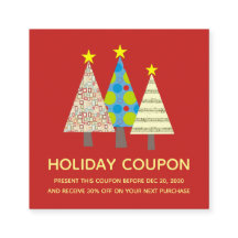Carte de réduction de coupon de vacances