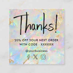 Visite Carré carte de réduction opale gemstone